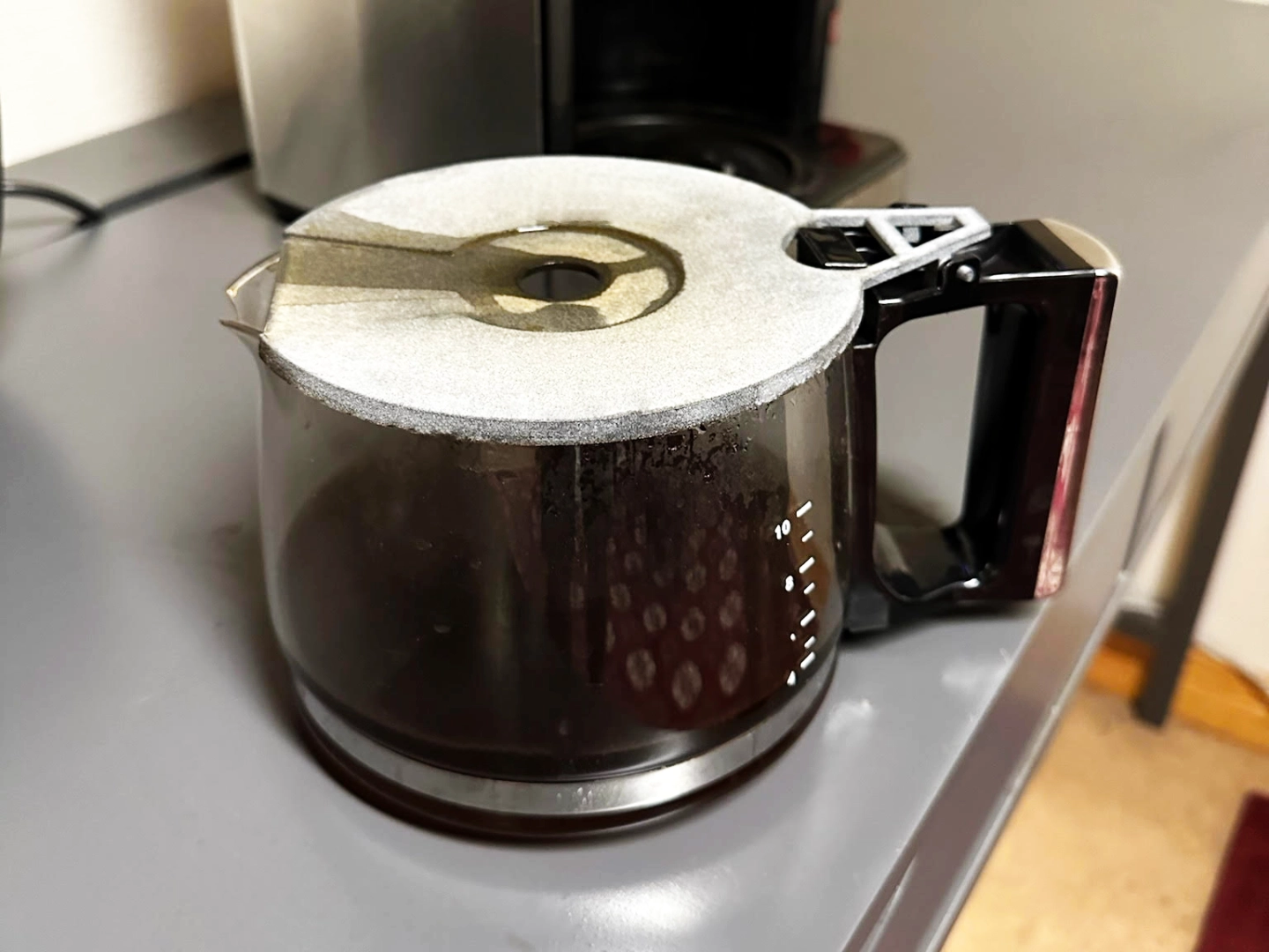 Kaffekanna med 3d utskriven reservdel.