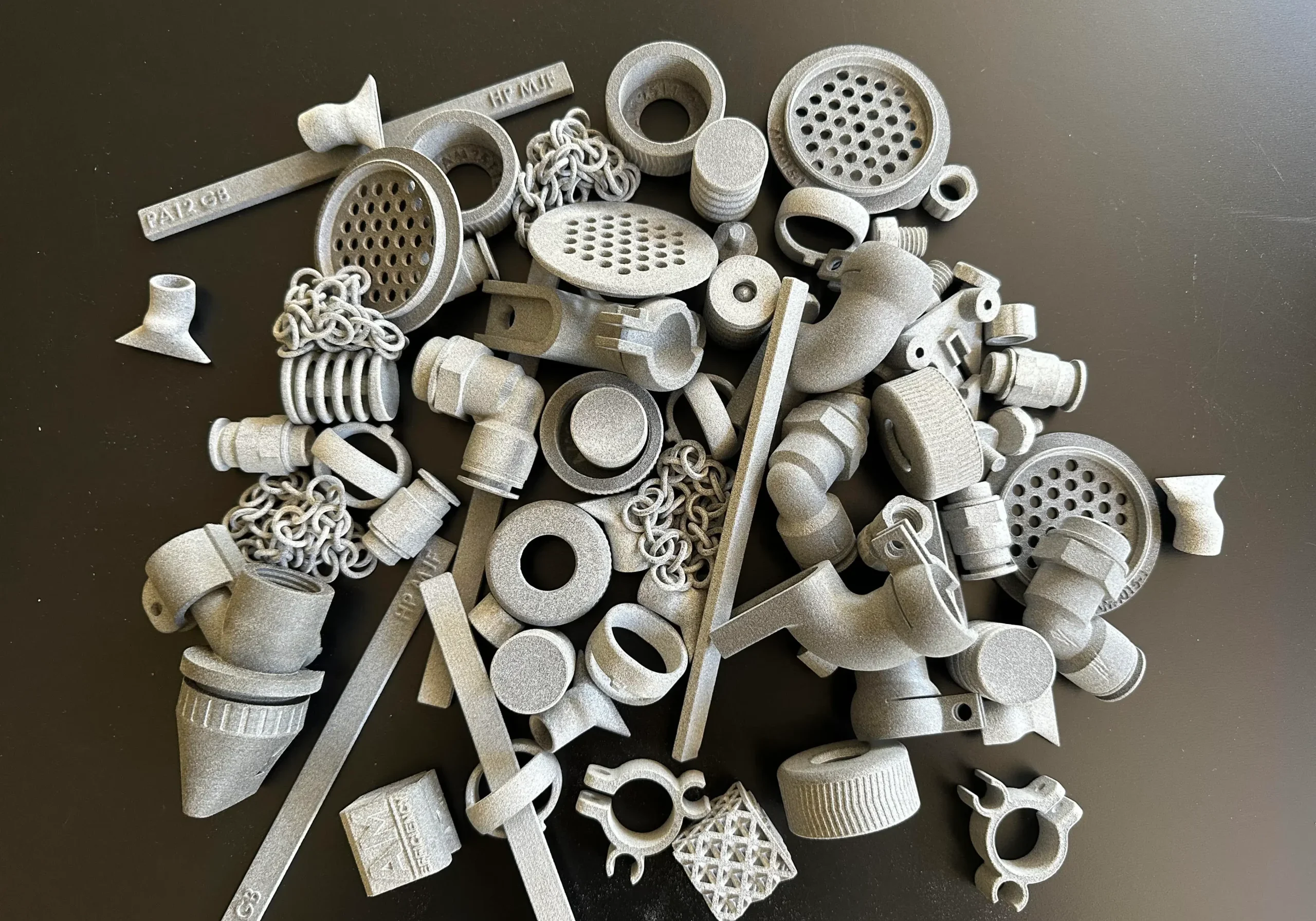 3D printed industrial parts. Example of production on demand